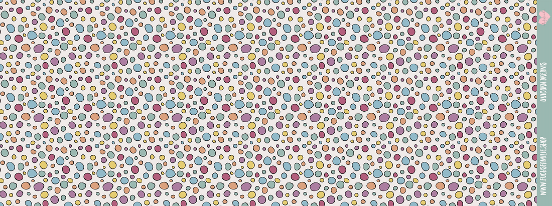 0,5m Bio-Sommersweat Unicorn Dreams Kombi Kreise hell